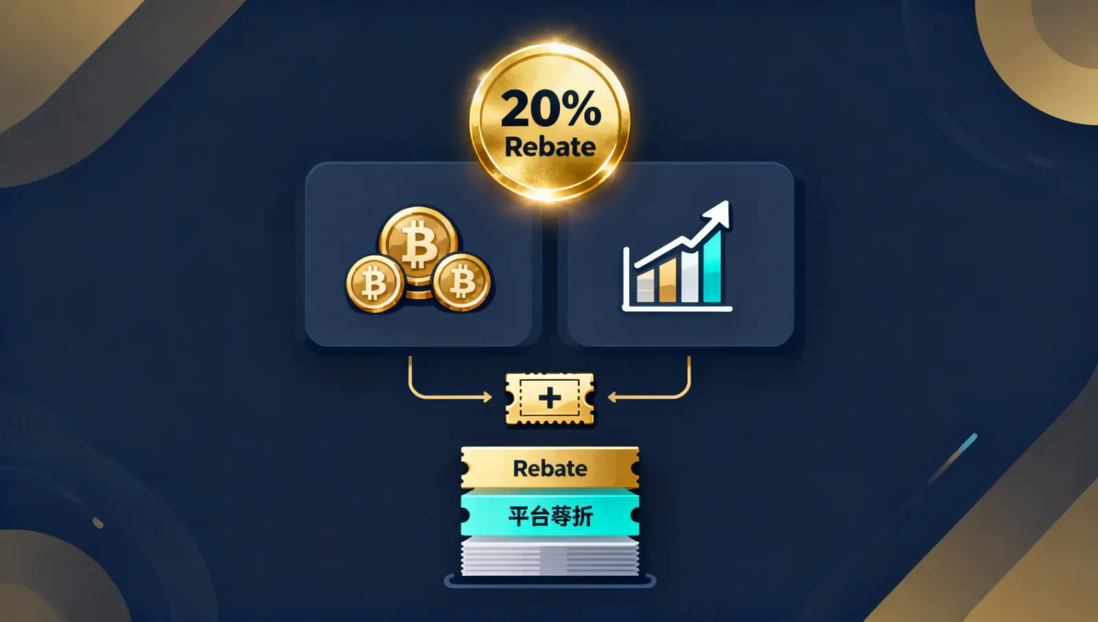Binance referral code 295902730 rebate scope table showing 20% spot and futures fee rebate, settlement and stacking with BNB discount