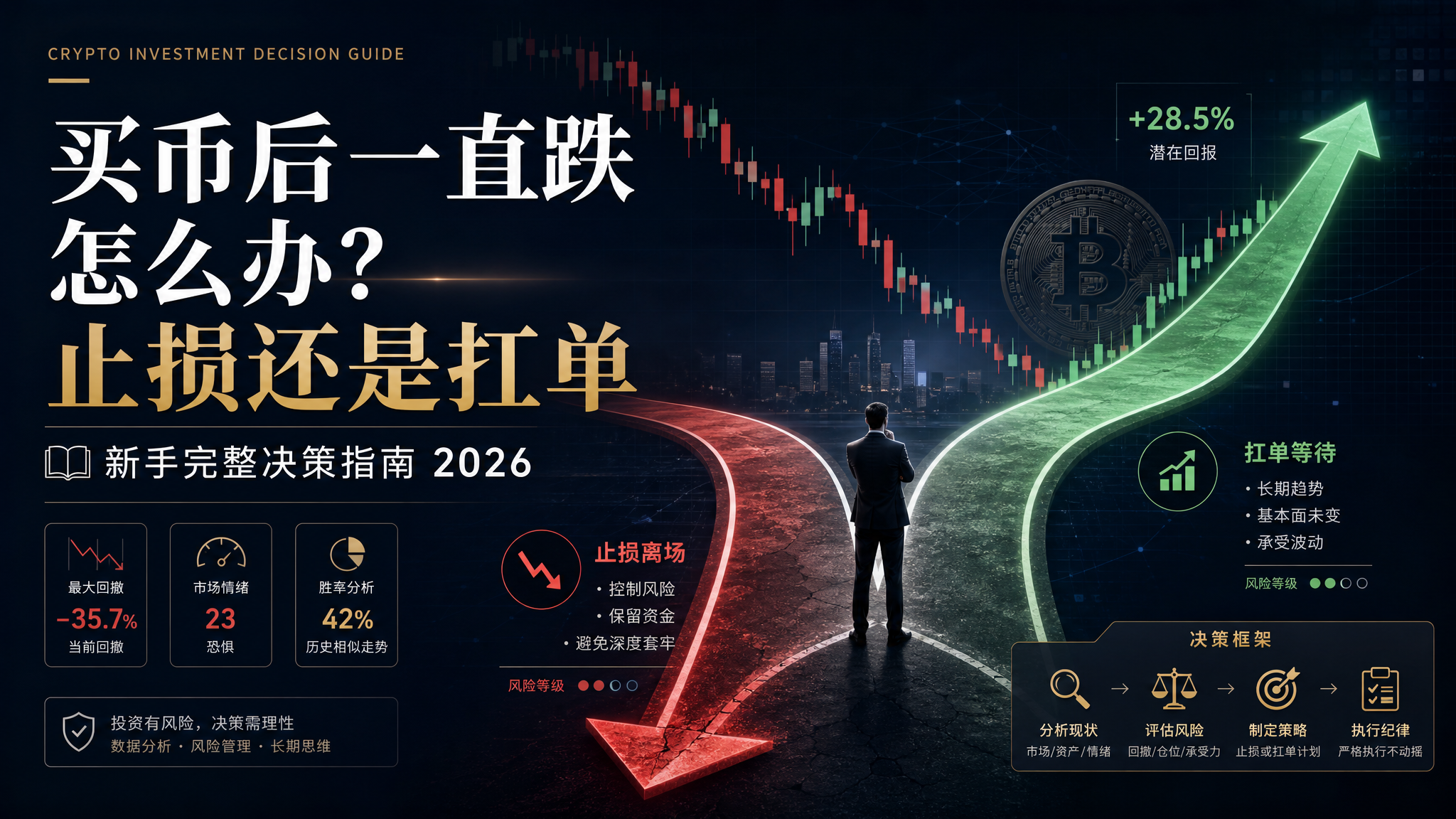 买币后一直跌怎么办？止损还是扛单：新手完整决策指南（2026）